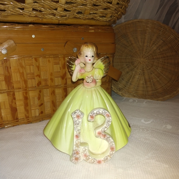Vintage Other - Angel Figurine with Number 3